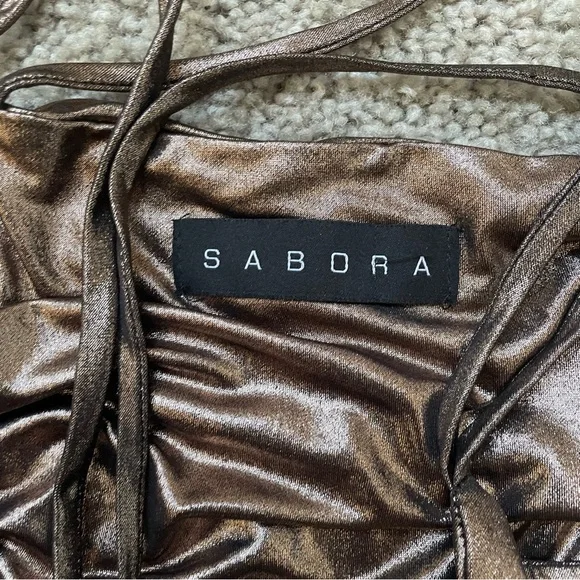 Sabora bodycon dress gold large - Picture 4 of 7